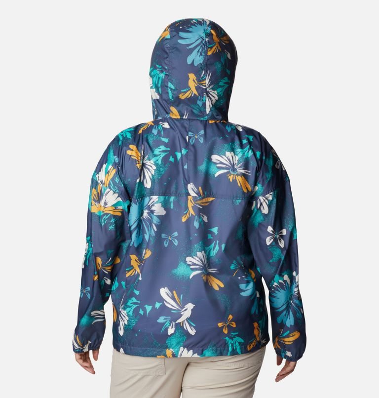 Columbia Flash Challenger Novelty Windbreaker Jakke Dame Blomster | Plus Size 80721P